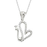 Supertrend Gümüş Kalpli Kuğu Kadın Kolye