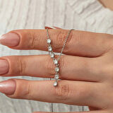 Supertrend Gümüş Zirkon Sıra Taşlı Kadın Kolye