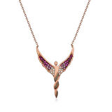 Supertrend Gümüş Rose Kanatlı Melek Kadın Kolye