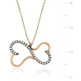 Supertrend Gümüş Kalpli Sonsuzluk Kadın Kolye