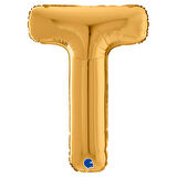 T Harf Supertrend Altın Folyo Balon 26"