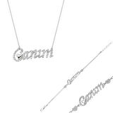 Supertrend Gümüş Canım Yazılı Kalp Bayan Set
