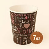 Supertrend Karton Bardak 7oz Baskılı Kahverengi 10lu