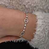 Supertrend Gümüş Halka İçinde Sonsuzluk Kadın Bileklik