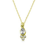 Supertrend Gümüş Gold Çiğ Damlası Tektaş Kadın Kolye