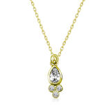 Supertrend Gümüş Gold Çiğ Damlası Tektaş Kadın Kolye