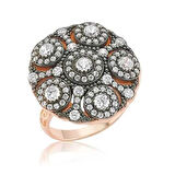 Supertrend Gümüş Rose Elmas Montür Kadın Yüzük