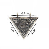 Supertrend Gümüş Üçgen İçi Açılabilen Osmanlı Arma Muskalık Kolye