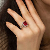 Supertrend Gümüş Baget Kare Kadın Yüzük