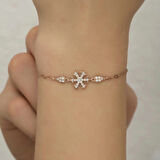 Supertrend Gümüş Rose Kar Tanesi Kadın Bileklik