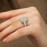 Supertrend ​gümüş Beyaz Baget Kadın Yüzük