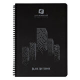 Supertrend Black Notebook Spiralli Siyah Defter A4 120 gr. 60 yaprak