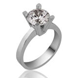 Supertrend Gümüş Tek Taş Kadın Yüzük