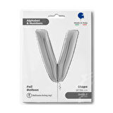 V Harf Supertrend Gümüş Folyo Balon 26"