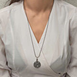 Supertrend Gümüş Kazaziye Örgü Kadın Kolye