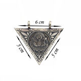 Supertrend Gümüş Üçgen İçi Açılabilen Osmanlı Arma Muskalık Kolye