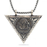 Supertrend Gümüş Üçgen İçi Açılabilen Osmanlı Arma Muskalık Kolye