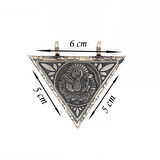 Supertrend Gümüş Üçgen İçi Açılabilen Osmanlı Arma Muskalık Kolye