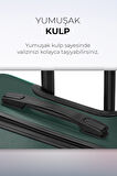 Polo&Sky Spring Model Haki Renk Orta Boy Valiz Bavul