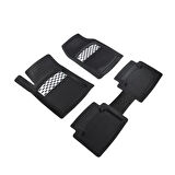 Renault Rafale Uyumlu 3D Havuzlu Oto Paspas Sporty Serisi Kesilebilir Model Krom