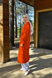 Düğmeli Hırka-Oranj