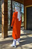 Düğmeli Hırka-Oranj
