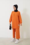 Saç Örgü Pantolon-Oranj