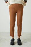 Duble Paça Pantolon-Karamel