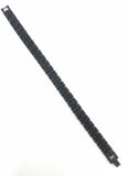 Siyah Çelik  Erkek Çelik Bileklik Boy 21.5 Cm / En 1.0 Cm  - Ebl0066