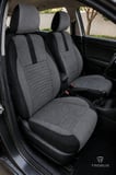 Ford Fiesta 2008 Sonrası Uyumlu Sportline Serisi Füme Siyah Ortopedik Tay Tüyü Koltuk Kılıfı