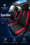 Hyundai Kona 2017 Sonrası Uyumlu Sportline Serisi Siyah Kırmızı Ortopedik Tay Tüyü Koltuk Kılıfı