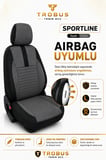 Mercedes E 2013 Sonrası Uyumlu Sportline Serisi Füme Siyah Ortopedik Tay Tüyü Koltuk Kılıfı