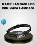 IPX5 Su Geçirmez Şarjlı LED Kafa Feneri | Hareket Sensörlü Ayarlanabilir 60° F