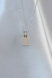 316L Çelik Zincir Gümüş Renk Zirkon Taşlı Aşk Mektubu Kolye 5886