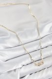 Pirinç Zirkon Taşlı Tifany Model Ezme Zincir Gold Renk Kadın Kolye 5886