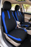 Skoda Fabia 2007 Sonrası Uyumlu Sportline Serisi Siyah Mavi Ortopedik Tay Tüyü Koltuk Kılıfı