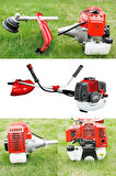U.s.a 2.4 Hp Geniş Piston Yakıt Tasarruf Benzin Motorlu Yan Tip Ot Çalı Tırpanı Çim Biçme Makinesi