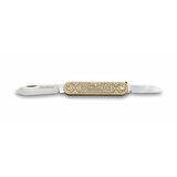 Sürbısa 61804 Prinç İşlemeli Sürmene Çakısı 5,5 / 3,5 cm - Çift Bıçaklı
