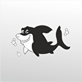 Folyo Sticker Tatlı Köpek Balığı