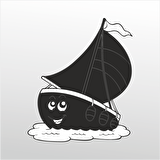 Folyo Sticker Gülen Tekne