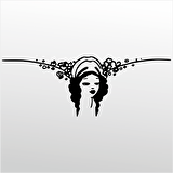 Folyo Sticker Kadın Taçlı