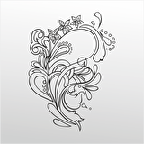 Folyo Sticker Çiçek Deseni