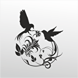 Folyo Sticker Kuş Deseni