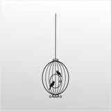 Folyo Sticker Kuş Kafesi