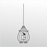 Folyo Sticker Kuş Kafesi