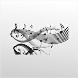 Folyo Sticker Müzik Notaları