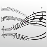 Folyo Sticker Müzik Notaları