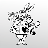 Folyo Sticker Süslü Tavşan