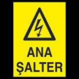 Ana Şalter Uyarı Levhası
