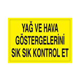 Yag Ve Hava Uyarı Levhası